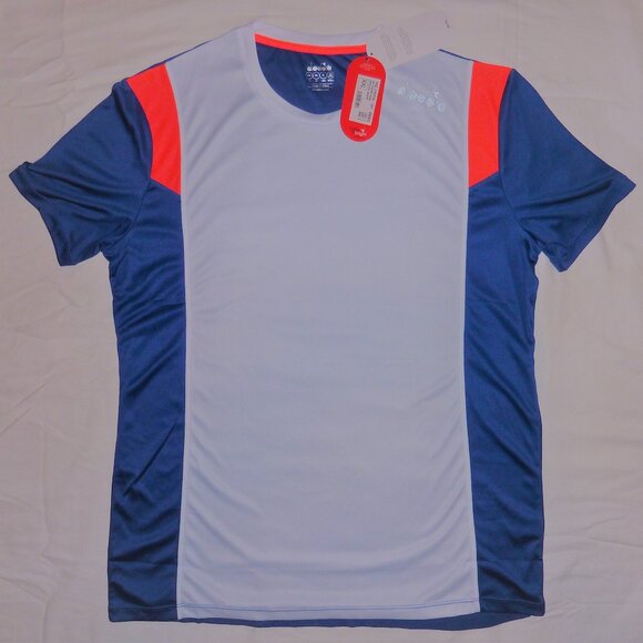DIADORA Running Shirt Lightweight NEW w/ TAGS size XL (Slim Fit) Regista Blue - Picture 5 of 7